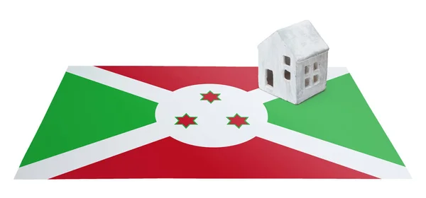 Small house on a flag - Burundi — Stock Photo, Image