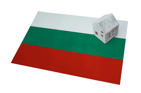 Small house on a flag - Bulgaria — Stock Photo, Image