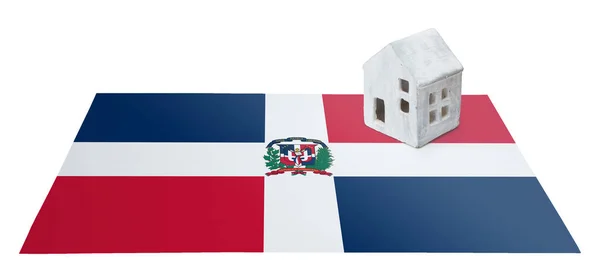 Petite maison sur un drapeau - République Dominicaine — Photo