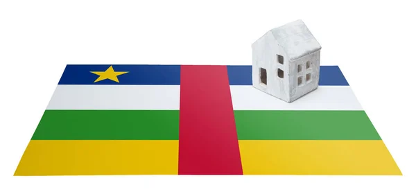 Pequena casa em uma bandeira - República Centro-Africana — Fotografia de Stock