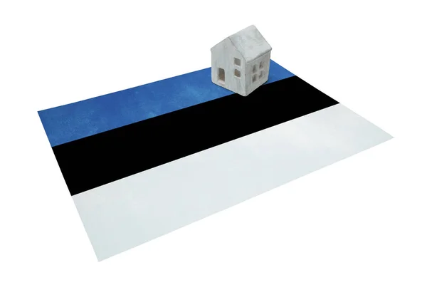 Petite maison sur un drapeau - Estonie — Photo