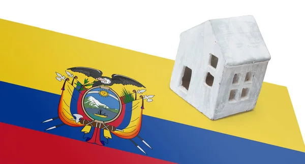 Small house on a flag - Ecuador — Stock Photo, Image