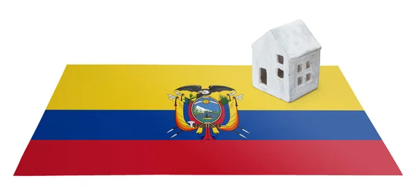 Small house on a flag - Ecuador — Stock Photo, Image