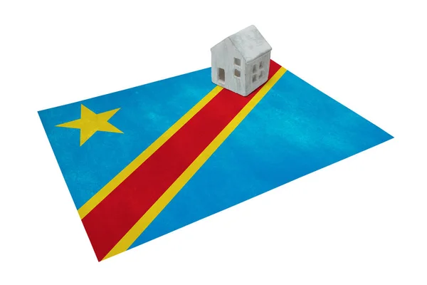 Huisje op een vlag - Congo — Stockfoto