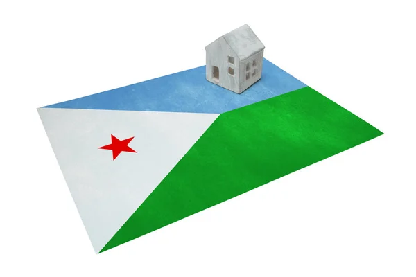 Litet hus på en flagga - Djibouti — Stockfoto