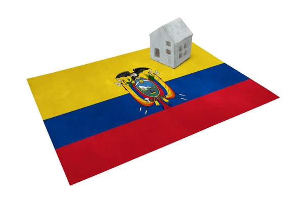 Small house on a flag - Ecuador — Stock Photo, Image