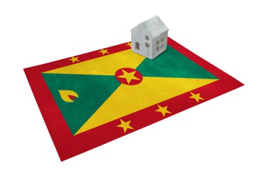 Bir bayrak - Grenada üzerinde küçük ev