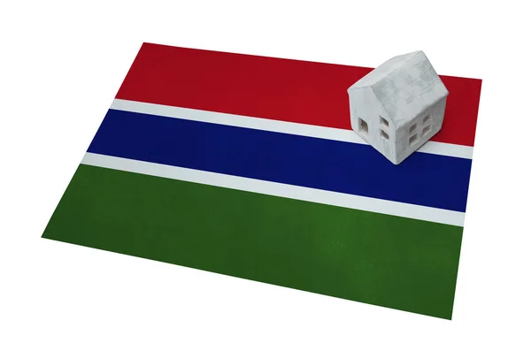 Huisje op een vlag - Gambia — Stockfoto