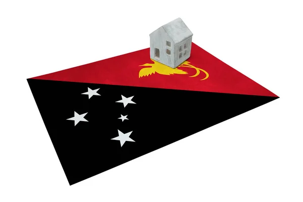 Huisje op een vlag - Papoea-Nieuw-Guinea — Stockfoto