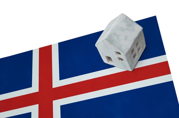 Small house on a flag - Iceland — Stock Photo, Image