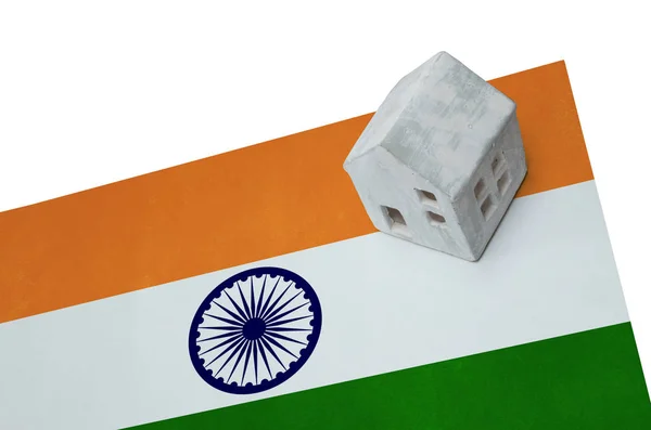 Small house on a flag - India — Stock Photo, Image