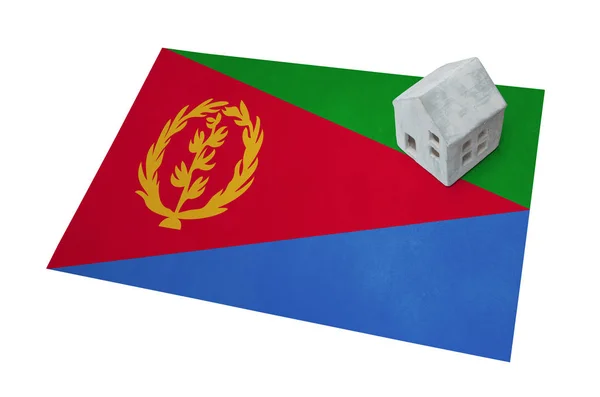 Small house on a flag - Eritrea — Stock Photo, Image