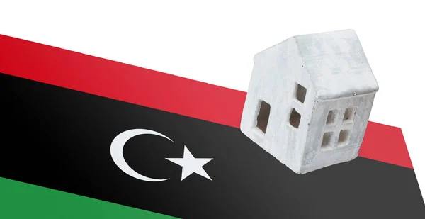 Small house on a flag - Libya — Stock Photo, Image