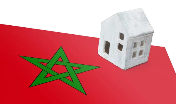 Piccola casa su una bandiera - Marocco — Foto Stock