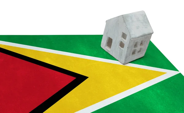 Litet hus på en flagga - Guyana — Stockfoto