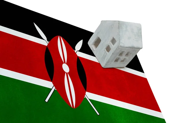 Small house on a flag - Kenya — Stock Photo, Image