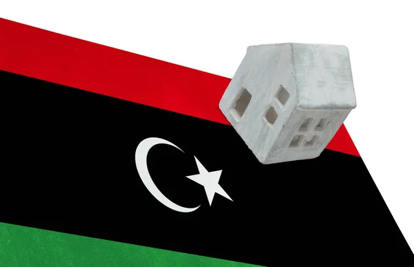 Small house on a flag - Libya — Stock Photo, Image