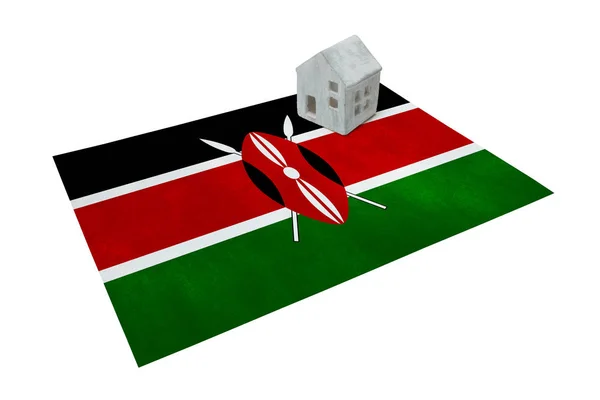 Kleines Haus auf einer Fahne - Kenia — Stockfoto