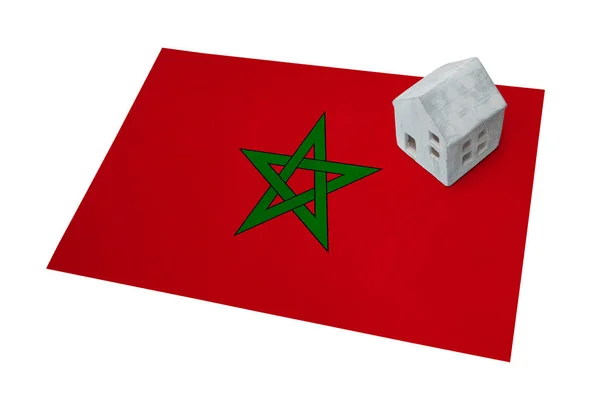 Petite maison sur un drapeau - Maroc — Photo