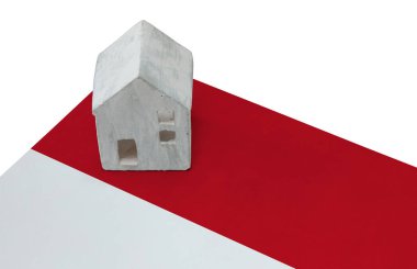 Bir bayrak - Endonezya üzerinde küçük ev
