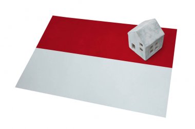 Bir bayrak - Endonezya üzerinde küçük ev