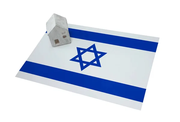 Small house on a flag - Israel — Stock Photo, Image