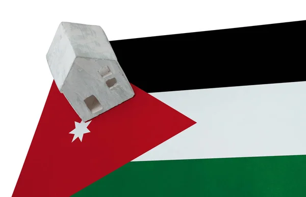 在国旗-约旦上的小房子 — 图库照片