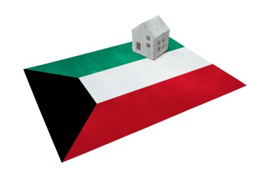 Bir bayrak - Kuveyt üzerinde küçük ev