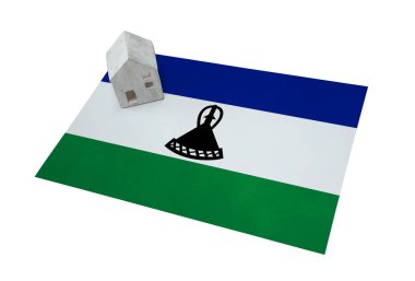Bir bayrak - Lesoto üzerinde küçük ev