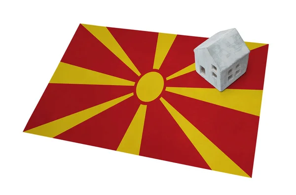 Huisje op een vlag - Macedonië — Stockfoto