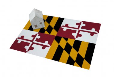 Bir bayrak - Maryland üzerinde küçük ev