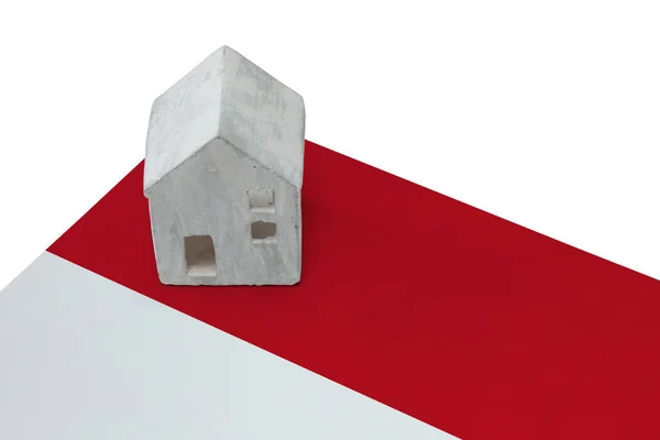 Small house on a flag - Monaco — Stock Photo, Image