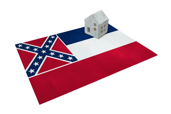 Bir bayrak - Mississippi üzerinde küçük ev — Stok fotoğraf