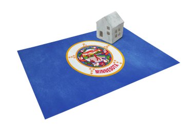 Bir bayrak - Minnesota üzerinde küçük ev