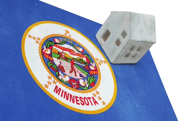 Malý domek na vlajce - Minnesota — Stock fotografie
