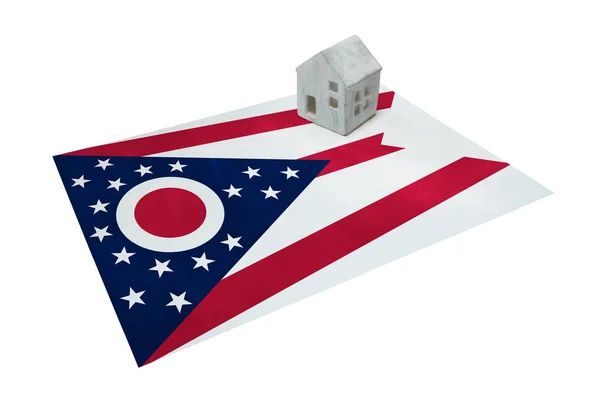 Small house on a flag - Ohio — Stock Photo, Image