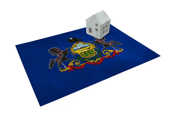 Litet hus på en flagga - Pennsylvania — Stockfoto
