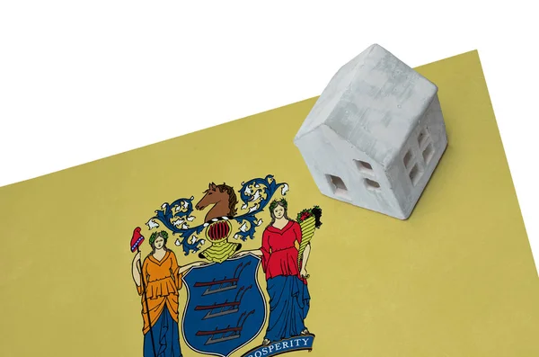 Litet hus på en flagga - New Jersey — Stockfoto