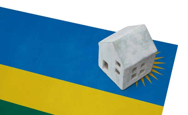 Huisje op een vlag - Rwanda — Stockfoto