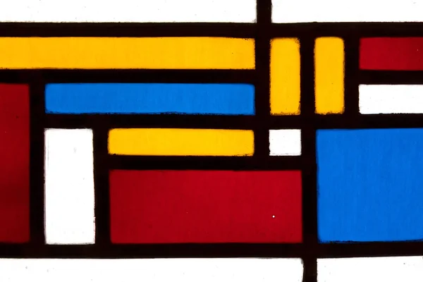Immagine di una vetrata multicolore — Foto Stock