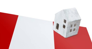 Bir bayrak - Peru üzerinde küçük ev