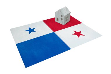 Bir bayrak - Panama üzerinde küçük ev