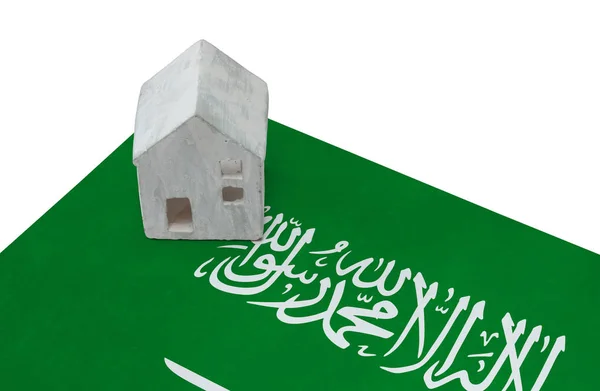 Small house on a flag - Saudi Arabia — Stock Photo, Image