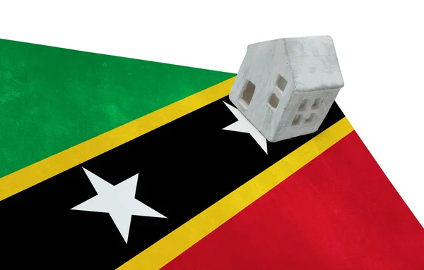 Huisje op een vlag - Saint Kitts en Nevis — Stockfoto