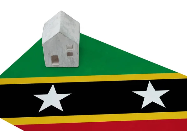 Huisje op een vlag - Saint Kitts en Nevis — Stockfoto