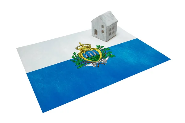 Malý domek na vlajce - San Marino — Stock fotografie