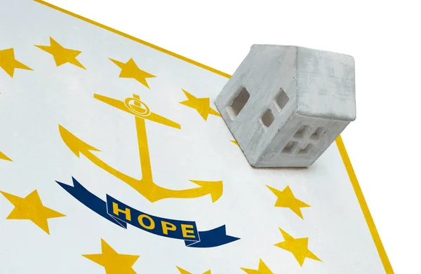 Pequeña casa en una bandera - Rhode Island — Foto de Stock