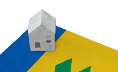 Bir bayrak - Saint Vincent ve Grenadinler üzerinde küçük ev