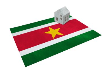 Bir bayrak - Surinam üzerinde küçük ev