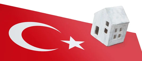 Malý domek na vlajce - Turecko — Stock fotografie